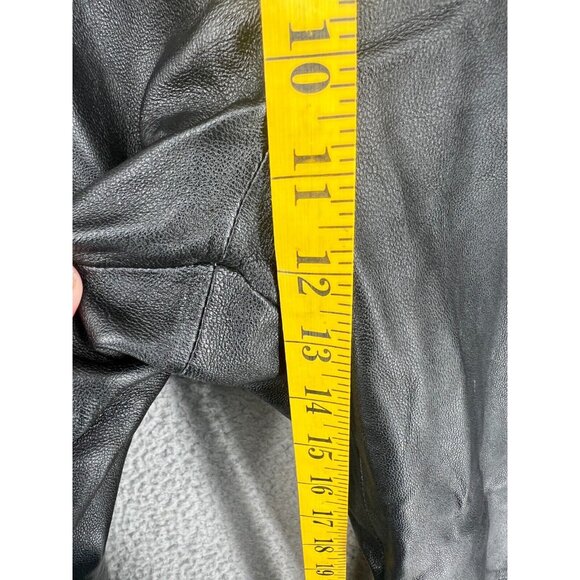 VTG Julie & Andrew Collection Italy Lamb Black Leather Pants Women's Size 12 - Picture 7 of 14